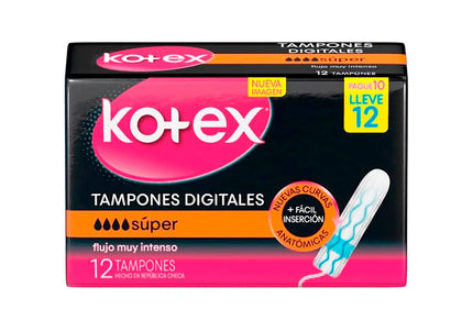 Tampones Digitales Kotex Super 12 Unidades
