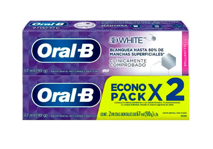2 Crema Dental Oral-B 3Dw 67Ml