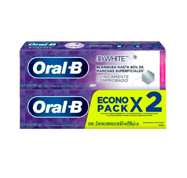 2 Crema Dental Oral-B 3Dw 67Ml
