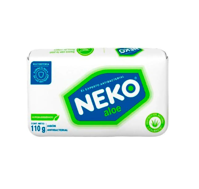 Jabón Antibacterial Neko Aloe 110Grs