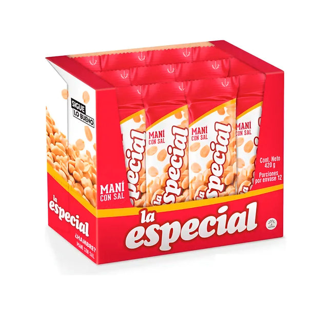 Mani La Especial Con Sal 420 Gr 12 Und