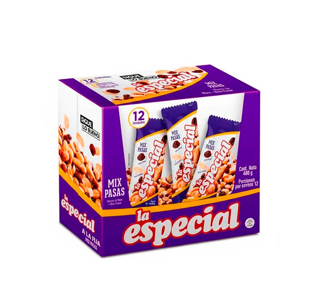 Mani La Especial Mix Pasas 420 Gr 12 Und