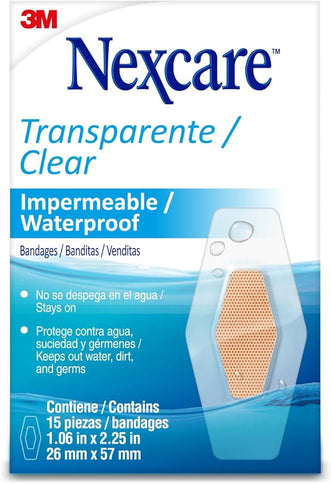 Banditas Nexcare 3M Transparte 15 Unidades