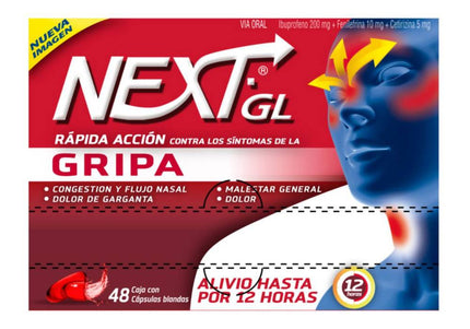 NEXT GEL GRIPA 48 CAPSULAS BLANDAS