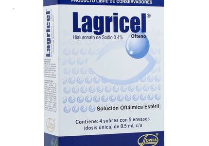 Lagricel Ofteno 0.4% Solución Oftálmica Caja 20 Envases
