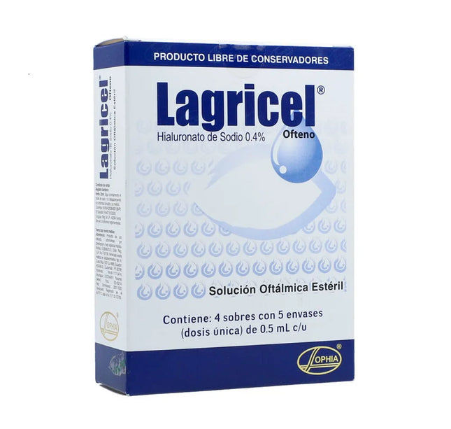 Lagricel Ofteno 0.4% Solución Oftálmica Caja 20 Envases