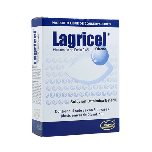 Lagricel Ofteno 0.4% Solución Oftálmica Caja 20 Envases