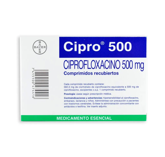 Cipro 500 Mg 8 Tabletas
