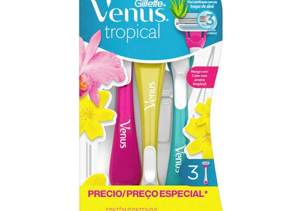Maquina Desechable Venus Tropical 3 Unds
