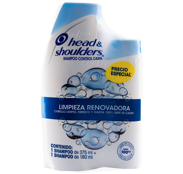 Shampoo Head-Shoulders Limpieza Renovadora 375Ml+180Ml