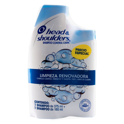Shampoo Head-Shoulders Limpieza Renovadora 375Ml+180Ml