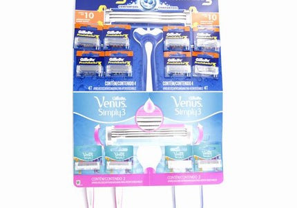 Maquina Prestobarba Gillete 3 x 8 Unds + 4 Prestobarba Gilllete Venus Simply 3 Unds
