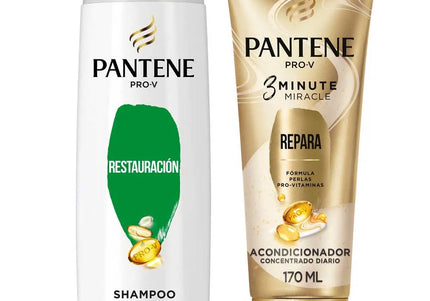 Shampoo Pantene Restauración 400 ml + Acondicionador 3 Minute Miracle 170