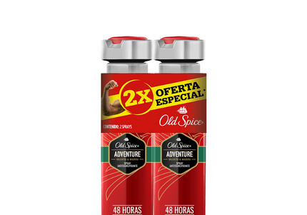2 Pack Old Spice Spray Adventure Aerosol