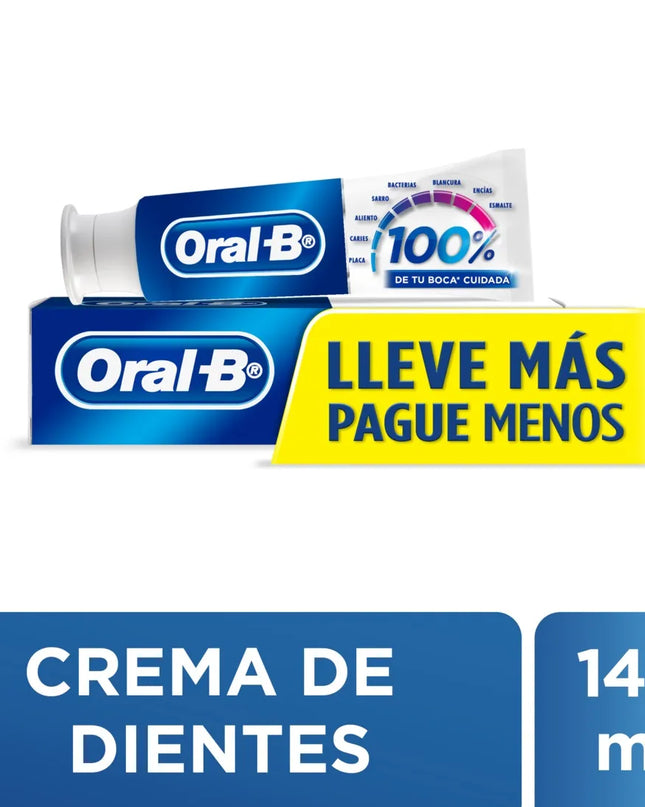 CREMA DENTAL ORAL B 100% 140 ML