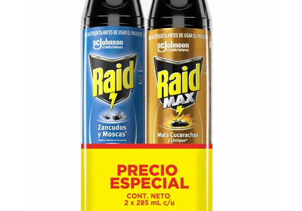 Raid Elimina  Voladores 285Ml+Raid Max 285 Ml