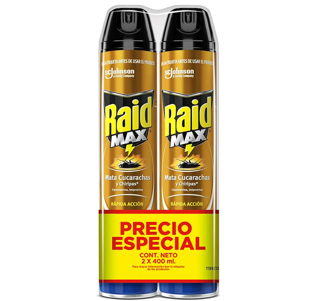 2 Raid Max Aerosol 400 Ml