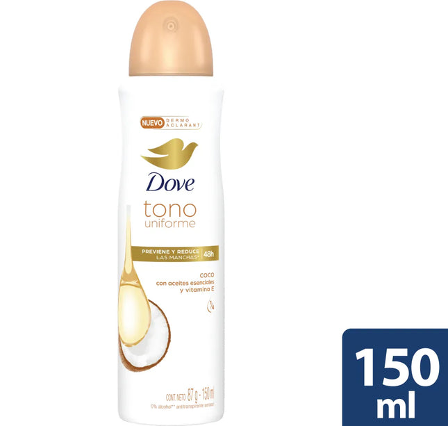 Desodorante Dove Spray Tono Unifo Coco 150 Ml M