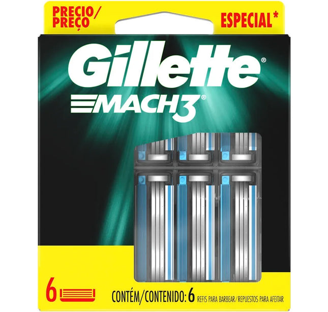 Repuestos Maquina De Afeitar Gillette Mach 3 6 Und