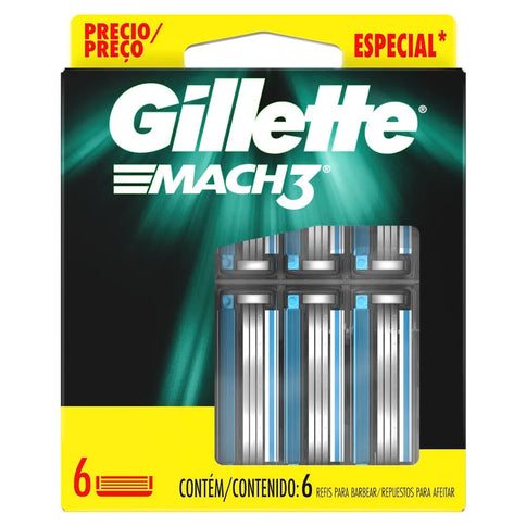 Repuestos Maquina De Afeitar Gillette Mach 3 6 Und