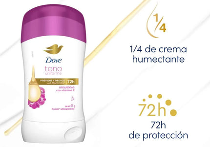Desodorante Dove Barra Tono Unif Orquidea 45Gr M