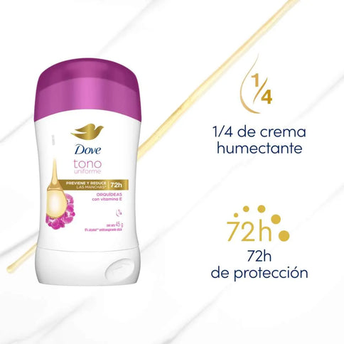 Desodorante Dove Barra Tono Unif Orquidea 45Gr M