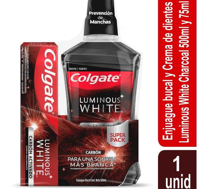 Enjuague Colgate L.Carb.500Ml+Crema L.Carb.75Ml