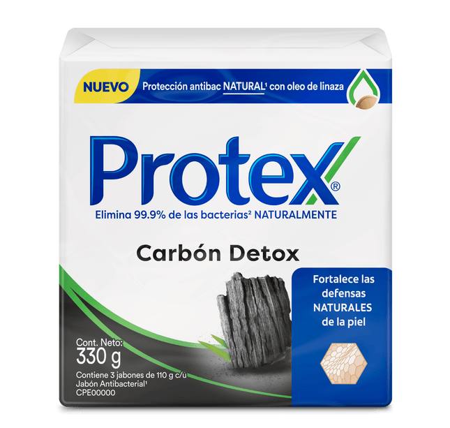3 Jabón Protex Carbon Detox 110 Gr