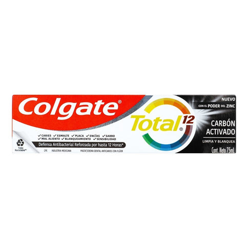 Crema Colgate Total 12 Carb.Activado 75 Ml