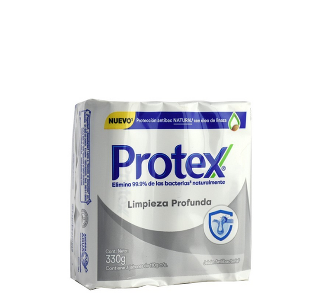 3 Jabones Protex Limpieza Profunda 110 Gr