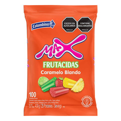 Caramelo Max Frutacidas 100 Und