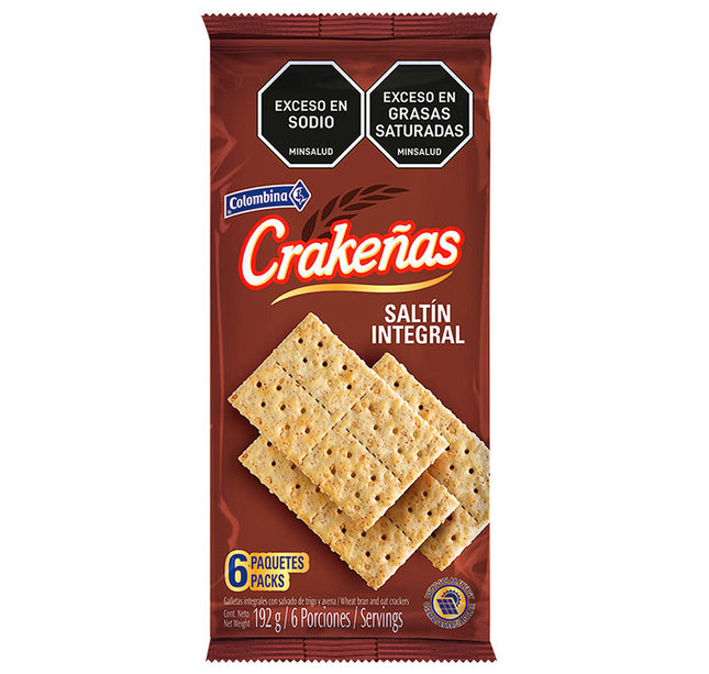 Galleta Crakeñas Saltin Integral 8 Und