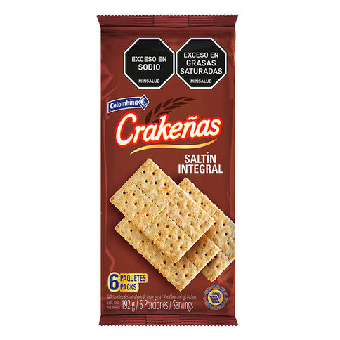 Galleta Crakeñas Saltin Integral 8 Und