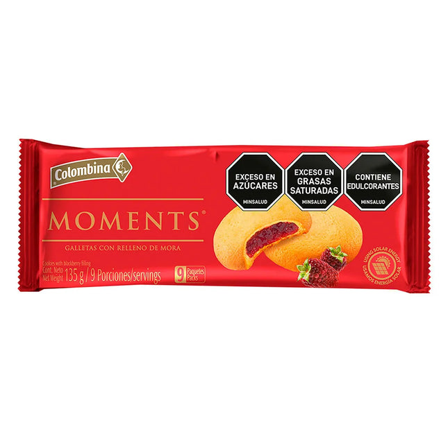 Galleta Rellena Moments Mora 9 135Gr