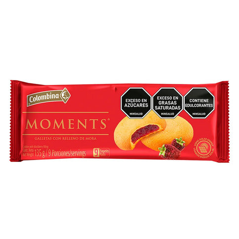 Galleta Rellena Moments Mora 9 135Gr