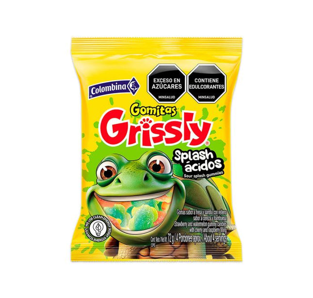 Gomas Grissly Splash Ácidos 72 Gr