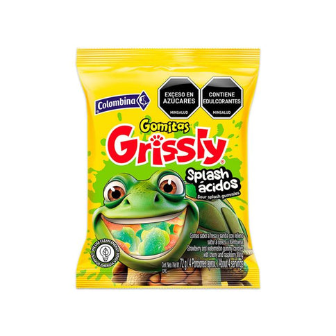 Gomas Grissly Splash Ácidos 72 Gr
