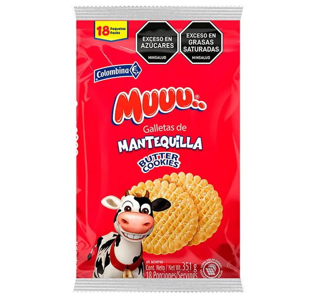 Galletas Muuu Mantequilla Bolsa 18 Unds