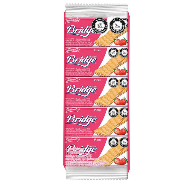 Galleta Bridge Fresa 10 Und