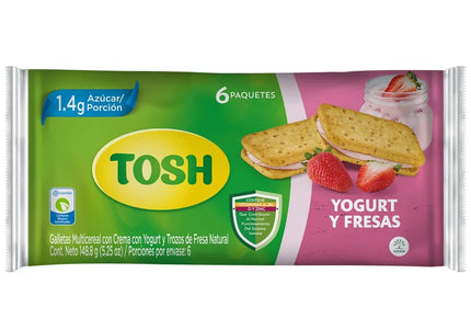 Galletas Tosh Yogurt Fresa 6 Und