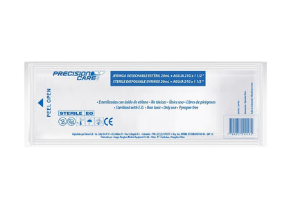Jeringa 3P 20Ml 21X1 1/2 C. Aguja Precisión Eterna
