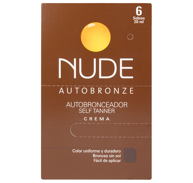 Autobronceador Nude Self Tanner Cr 20 Ml 6 Sobres