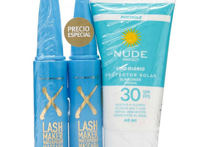 2 Pestañina Lash Maker + Protector Solar Nude 40 Ml