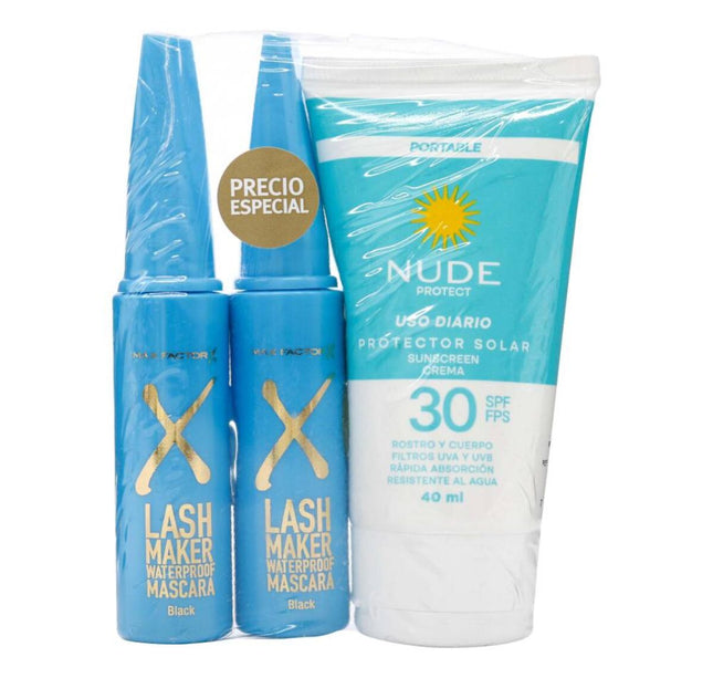 2 Pestañina Lash Maker + Protector Solar Nude 40 Ml