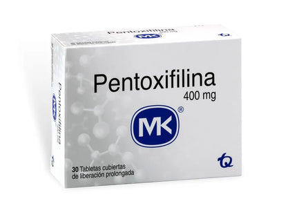Pentoxifilina Lp 400 Mg 30 Tabletas Mk