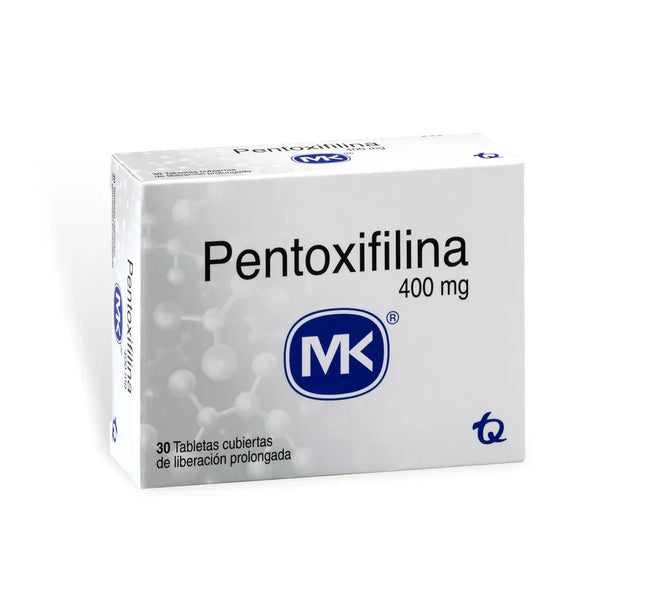 Pentoxifilina Lp 400 Mg 30 Tabletas Mk