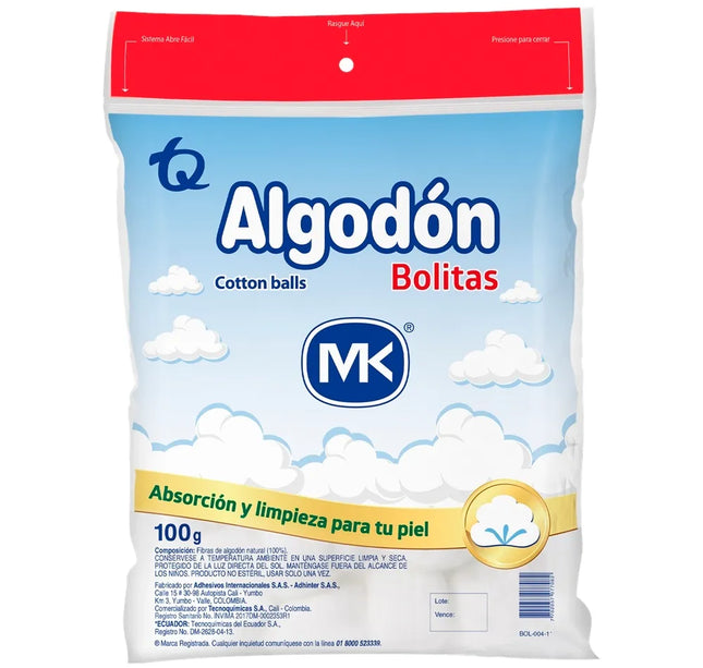 Algodon Pomos 100 Gr Mk