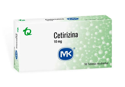 Cetirizina 10 Mg 10 Tabletas Mk