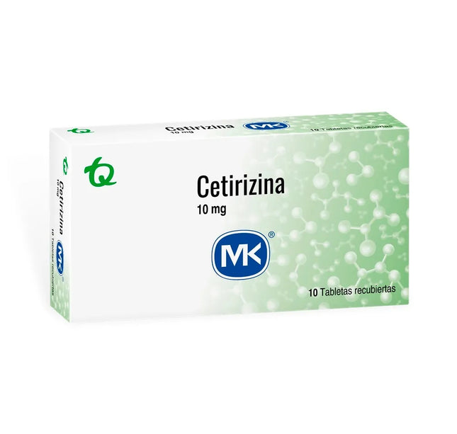 Cetirizina 10 Mg 10 Tabletas Mk
