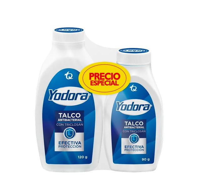 Talco Yodora 120Gr + Talco Yodora 90Gr